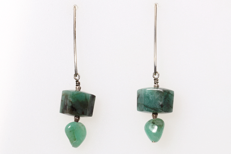 Emerald/ss Earrings